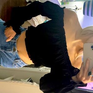 Black Crop Top